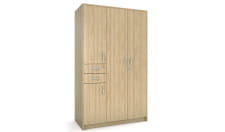 Un armario para una persona con 3 puertas